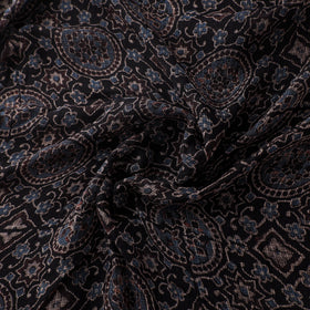 Natural Dyed Ajrakh Hand Block Print Kota Doria Cotton Fabric 10