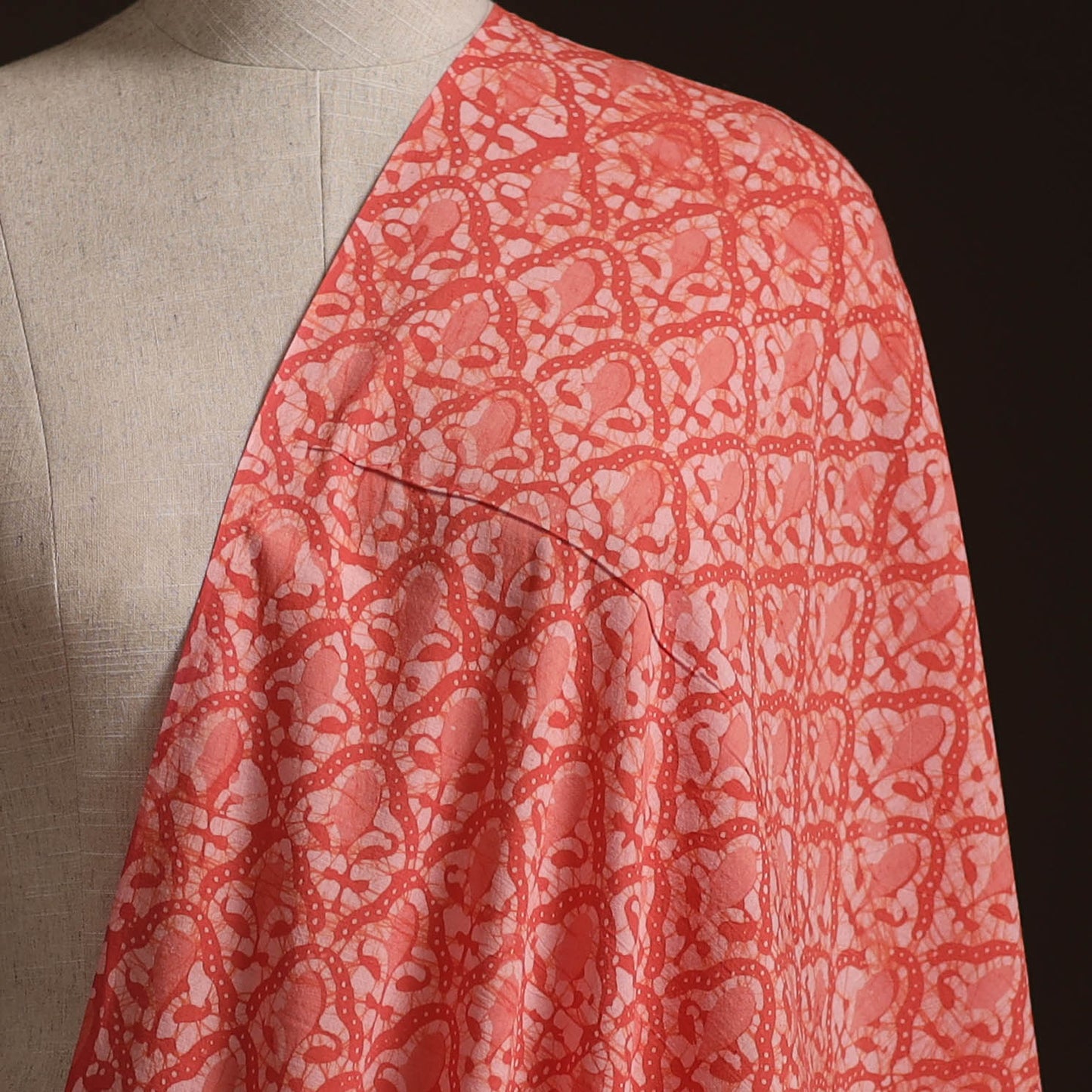 Hand Block Batik Print Cotton Fabric 33