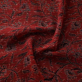 Natural Dyed Ajrakh Hand Block Print Kota Doria Cotton Fabric 08