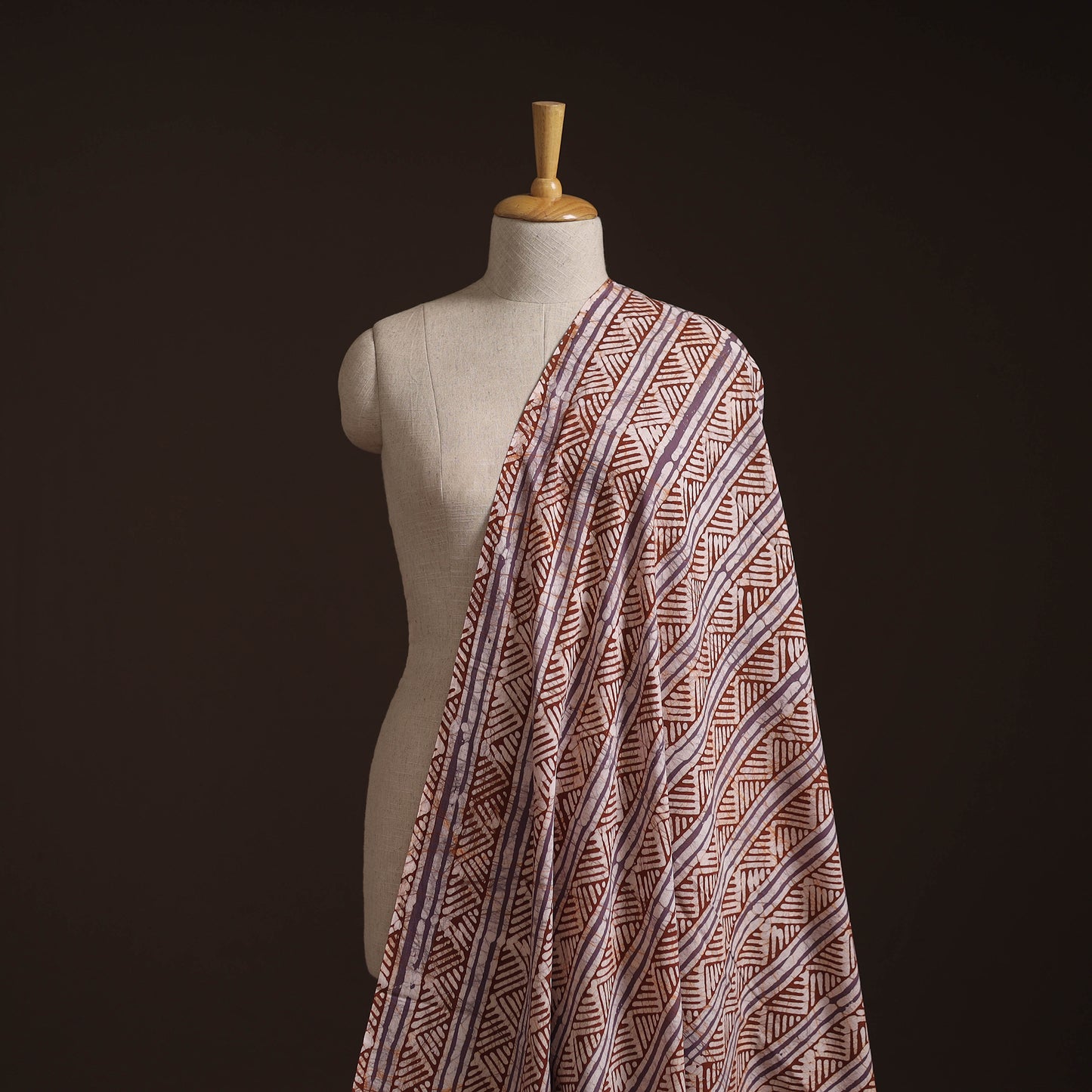 Hand Block Batik Print Cotton Fabric 34