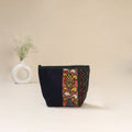 Tagai Work Srikalahasti Kalamkari Handpainted Small Utility Pouch 127