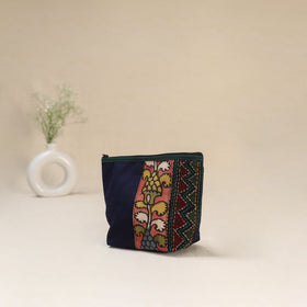 Tagai Work Srikalahasti Kalamkari Handpainted Small Utility Pouch 127