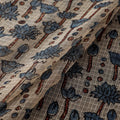 Natural Dyed Ajrakh Hand Block Print Kota Doria Cotton Fabric 04