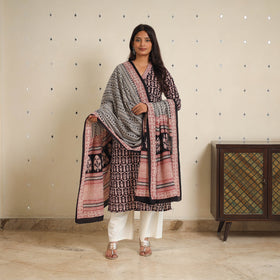 Black - bagh cotton suit set (set of 2) 03 - handcrafted