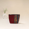 Tagai Work Srikalahasti Kalamkari Handpainted Small Utility Pouch 130