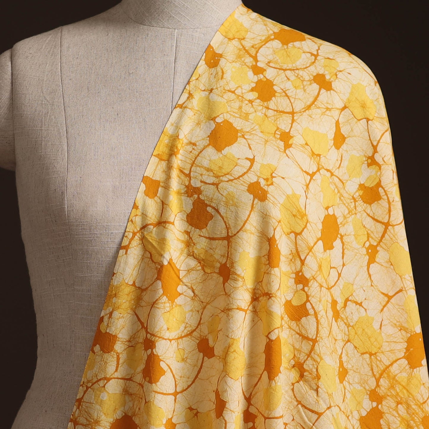 Hand Block Batik Print Cotton Fabric 38