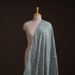 Blue - Hand Block Batik Print Cotton Fabric 39