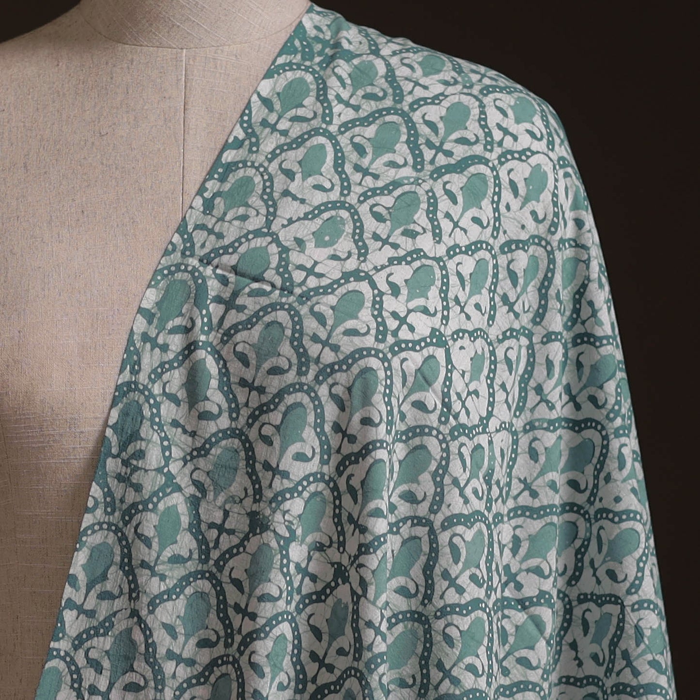 Hand Block Batik Print Cotton Fabric 39