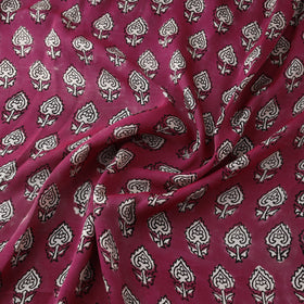 Sanganeri Floral Hand Block Print Modal Silk Fabric 19