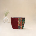 Tagai Work Srikalahasti Kalamkari Handpainted Small Utility Pouch 132