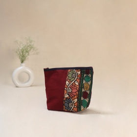 Tagai Work Srikalahasti Kalamkari Handpainted Small Utility Pouch 132