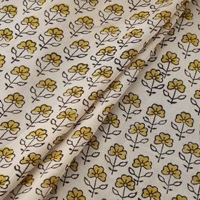 Sanganeri Floral Hand Block Print Modal Silk Fabric 17