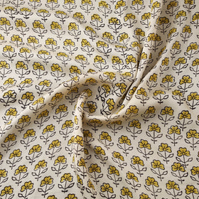 Sanganeri Floral Hand Block Print Modal Silk Fabric 17