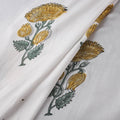 Sanganeri Floral Hand Block Print Modal Silk Fabric 15