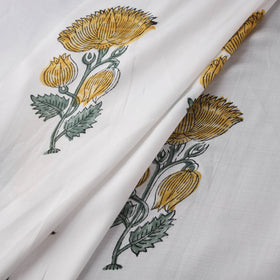 Sanganeri Floral Hand Block Print Modal Silk Fabric 15