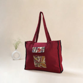 Red - Srikalahasti Handpainted Kalamkari Shoulder Bag 49