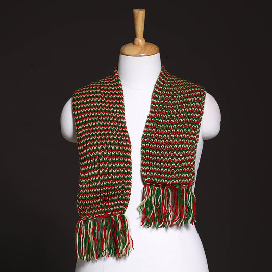 Multicolor - Kumaun Hand Knitted Woolen Muffler (50 in)