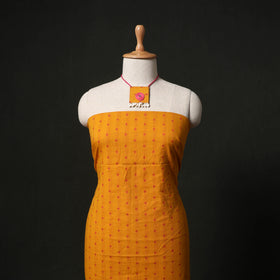 Jacquard Woven 2pc Cotton Unstitched Dress Material Kurta Set with Jewellery 05