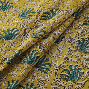 Sanganeri Floral Hand Block Print Modal Silk Fabric 10