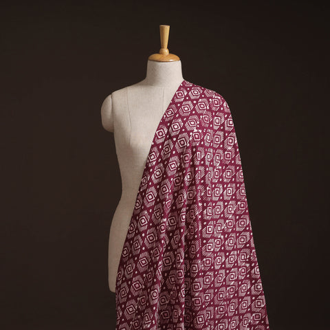 Hand Block Batik Print Cotton Fabric 02