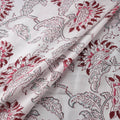 Sanganeri Floral Hand Block Print Modal Silk Fabric 09