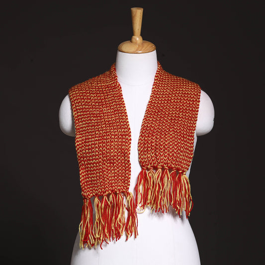 Multicolor - Kumaun Hand Knitted Woolen Muffler (45 in)