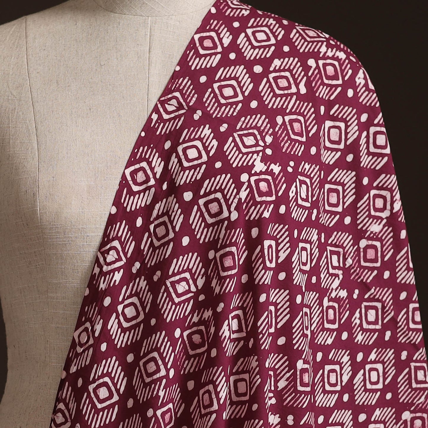 Hand Block Batik Print Cotton Fabric 02