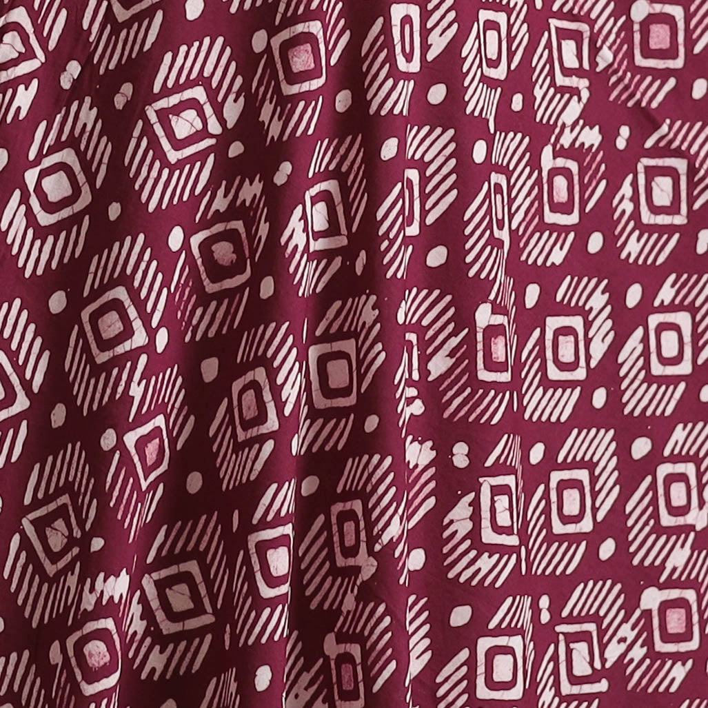 Hand Block Batik Print Cotton Fabric 02