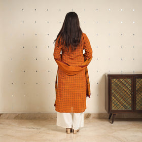 Orange - bagh cotton suit set (set of 2) 04 - handcrafted