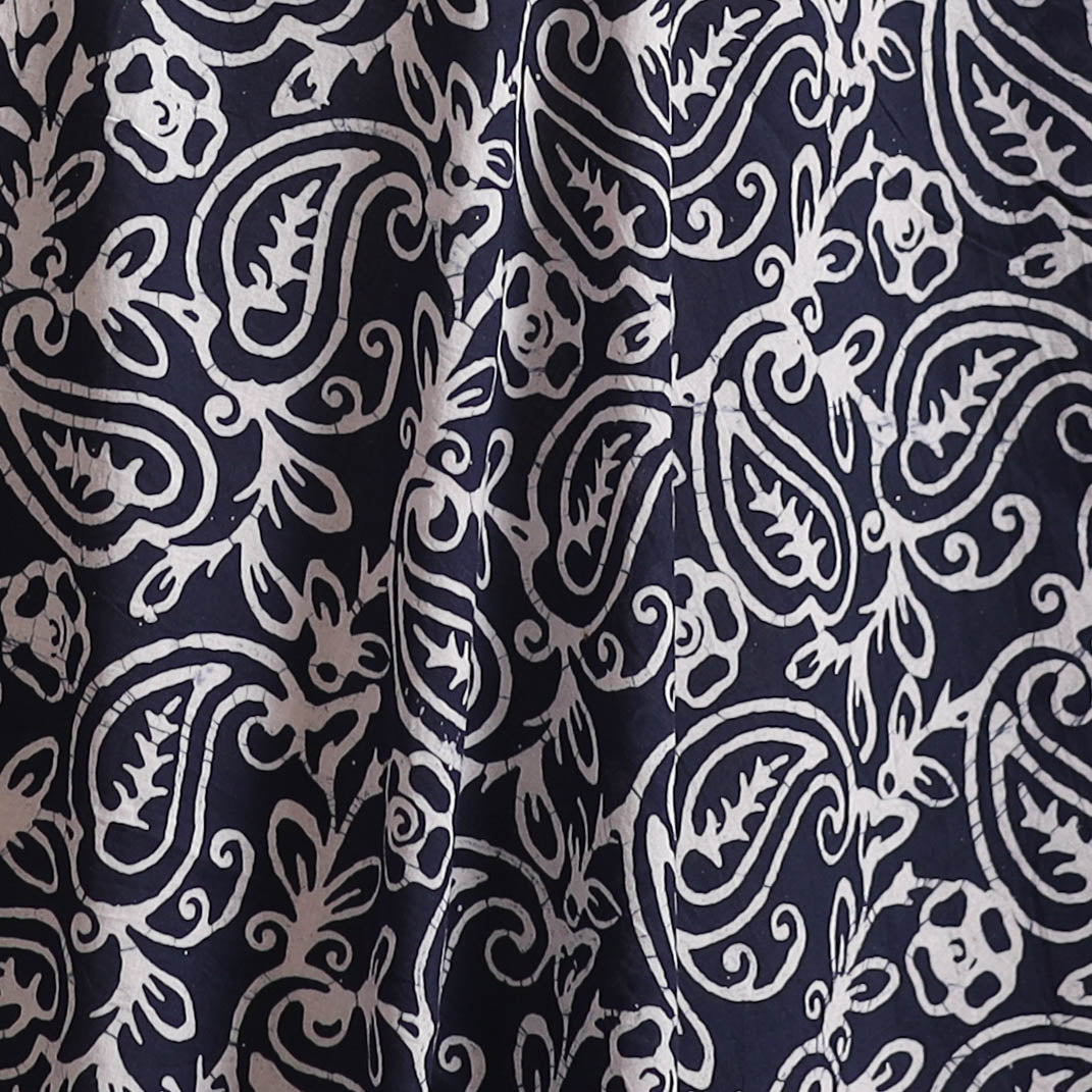 Hand Block Batik Print Cotton Fabric 03