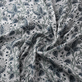 Sanganeri Floral Hand Block Print Modal Silk Fabric 07