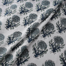 Sanganeri Floral Hand Block Print Modal Silk Fabric 06