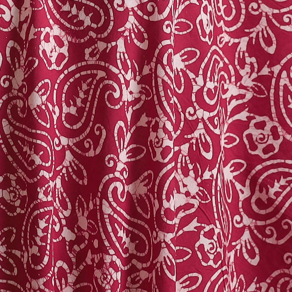 Hand Block Batik Print Cotton Fabric 04