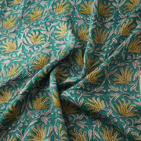 Sanganeri Floral Hand Block Print Modal Silk Fabric 05
