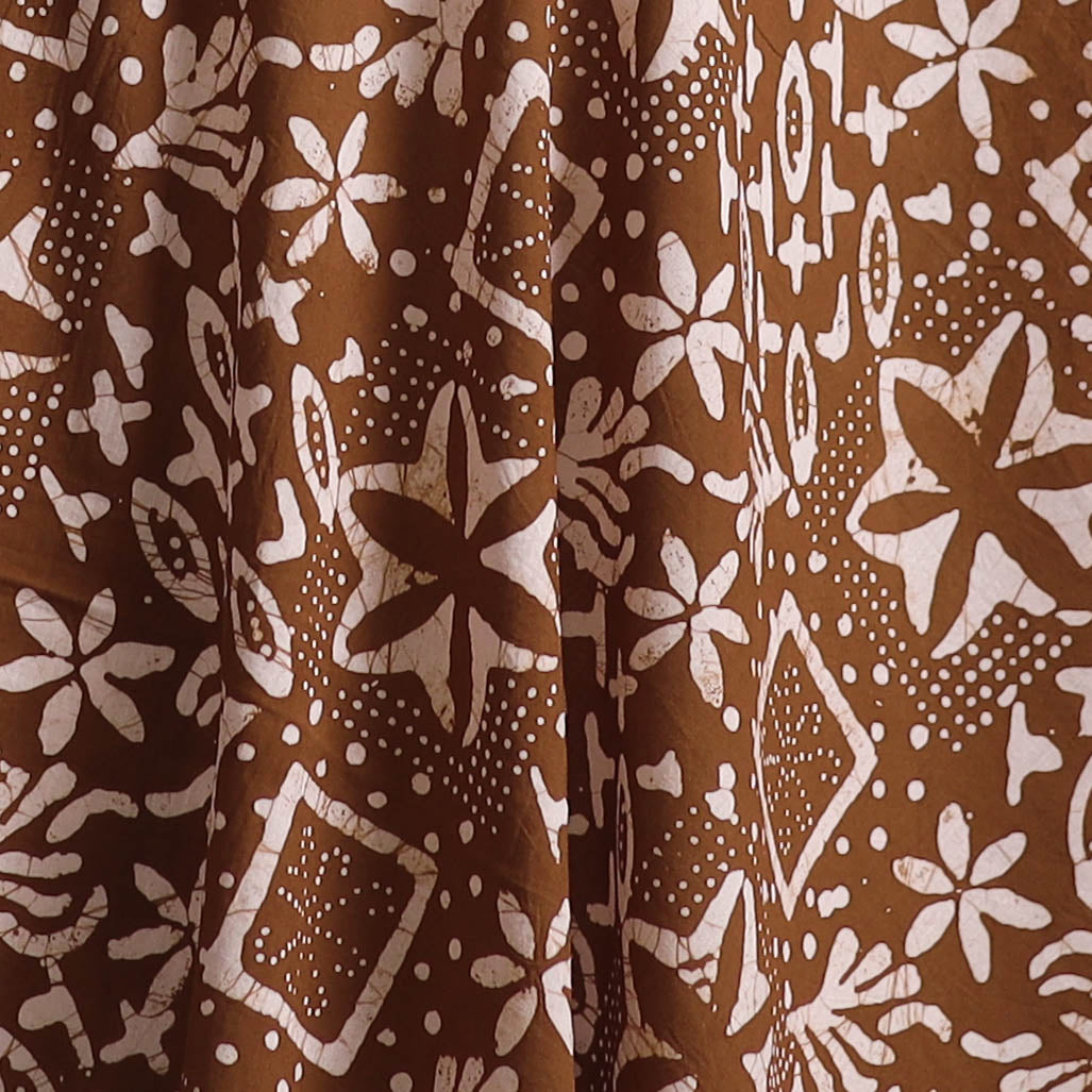 Hand Block Batik Print Cotton Fabric 06