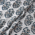 Sanganeri Floral Hand Block Print Modal Silk Fabric 04