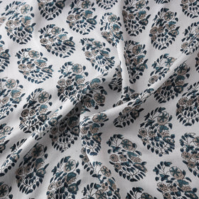 Sanganeri Floral Hand Block Print Modal Silk Fabric 04