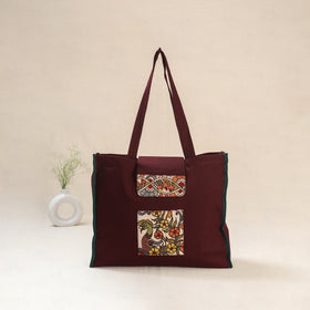 Maroon - Srikalahasti Handpainted Kalamkari Shoulder Bag 57