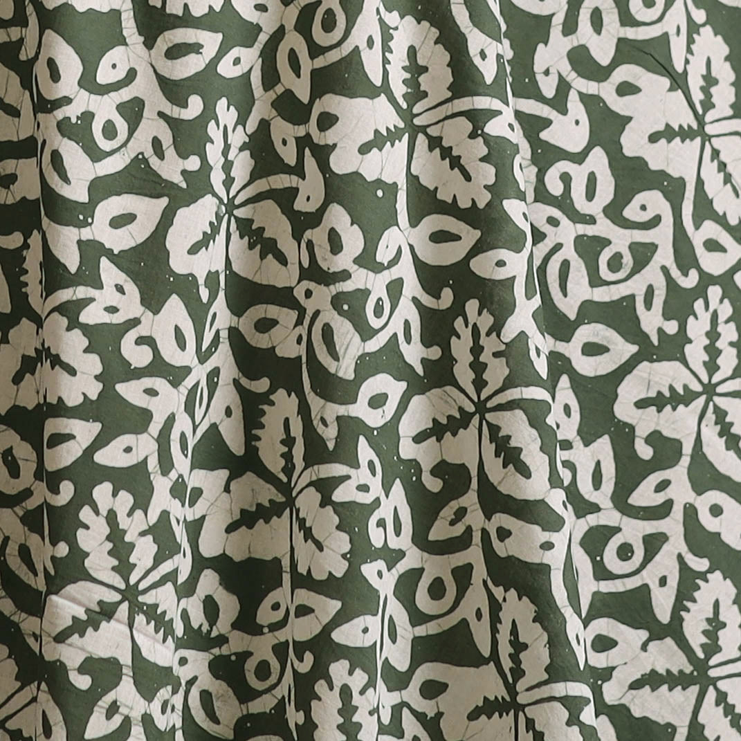 Hand Block Batik Print Cotton Fabric 09