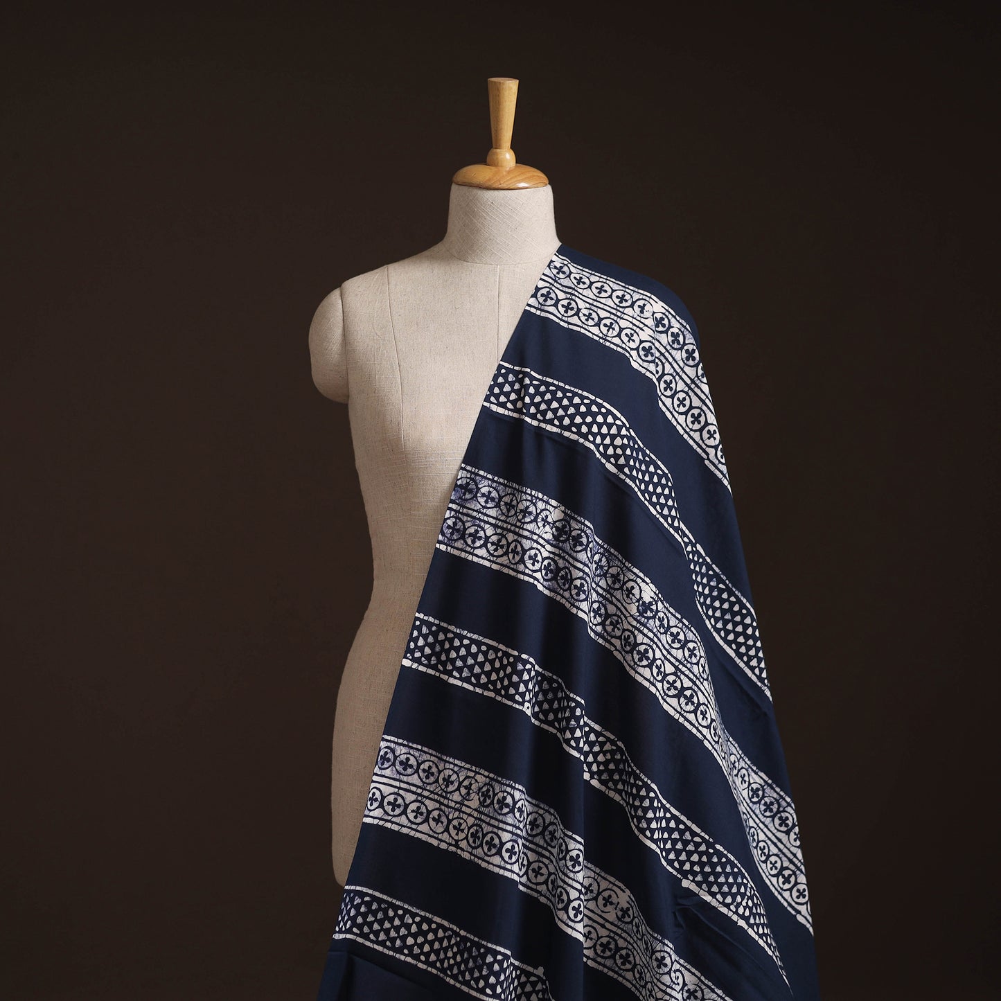 Hand Block Batik Print Cotton Fabric 08