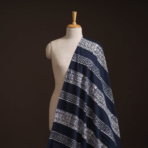 Hand Block Batik Print Cotton Fabric 08