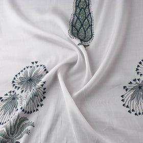 Sanganeri Floral Hand Block Print Modal Silk Fabric 02