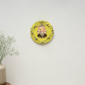 Ganesha - handpainted clay art wall frame 07 - handcrafted