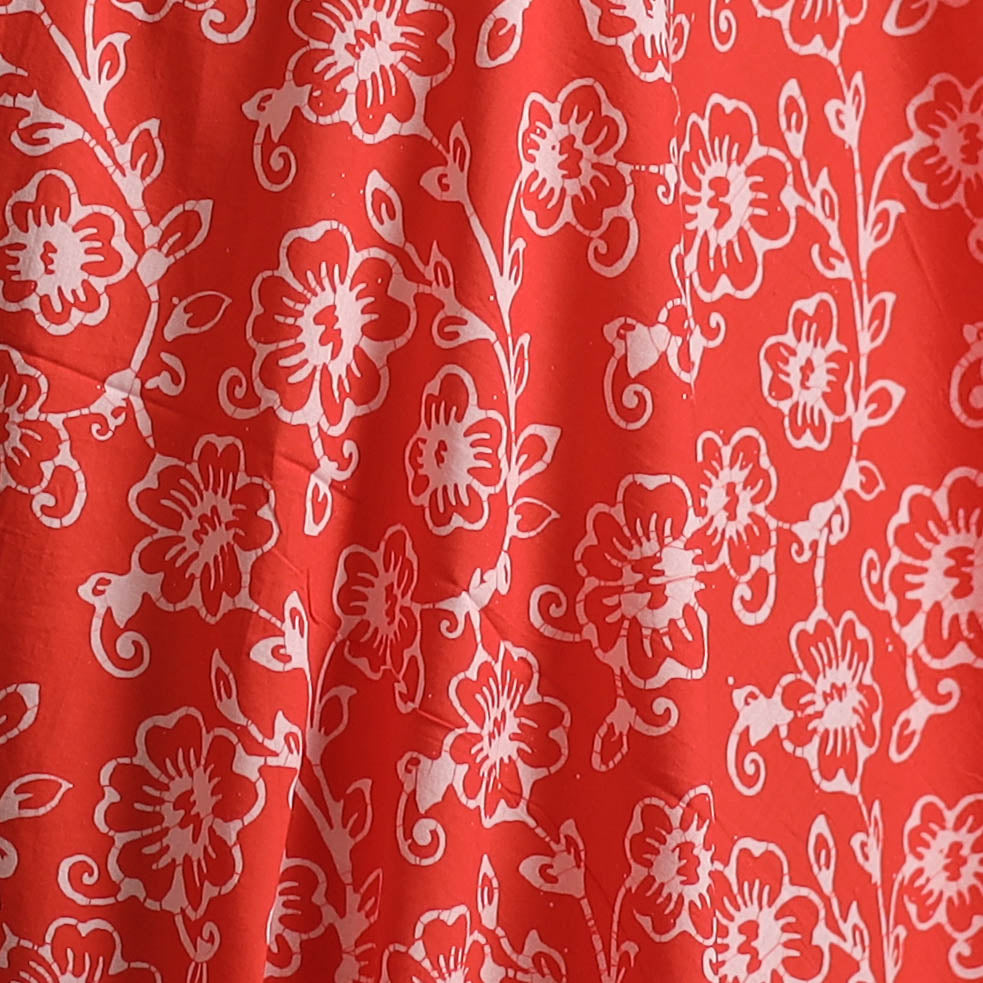Hand Block Batik Print Cotton Fabric 10