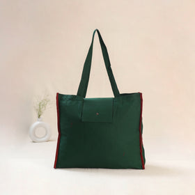 Green - Srikalahasti Handpainted Kalamkari Shoulder Bag 60