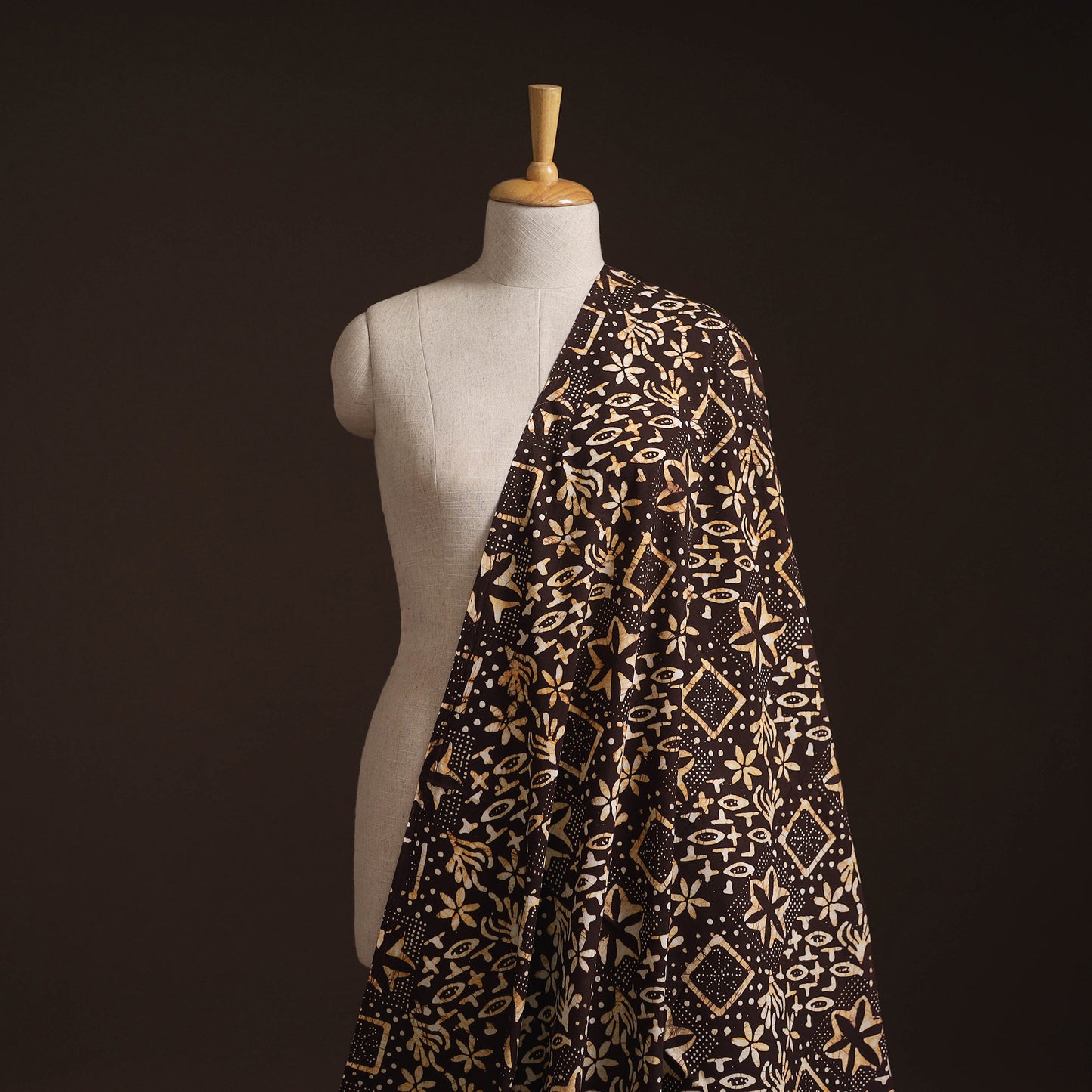 Hand Block Batik Print Cotton Fabric 13