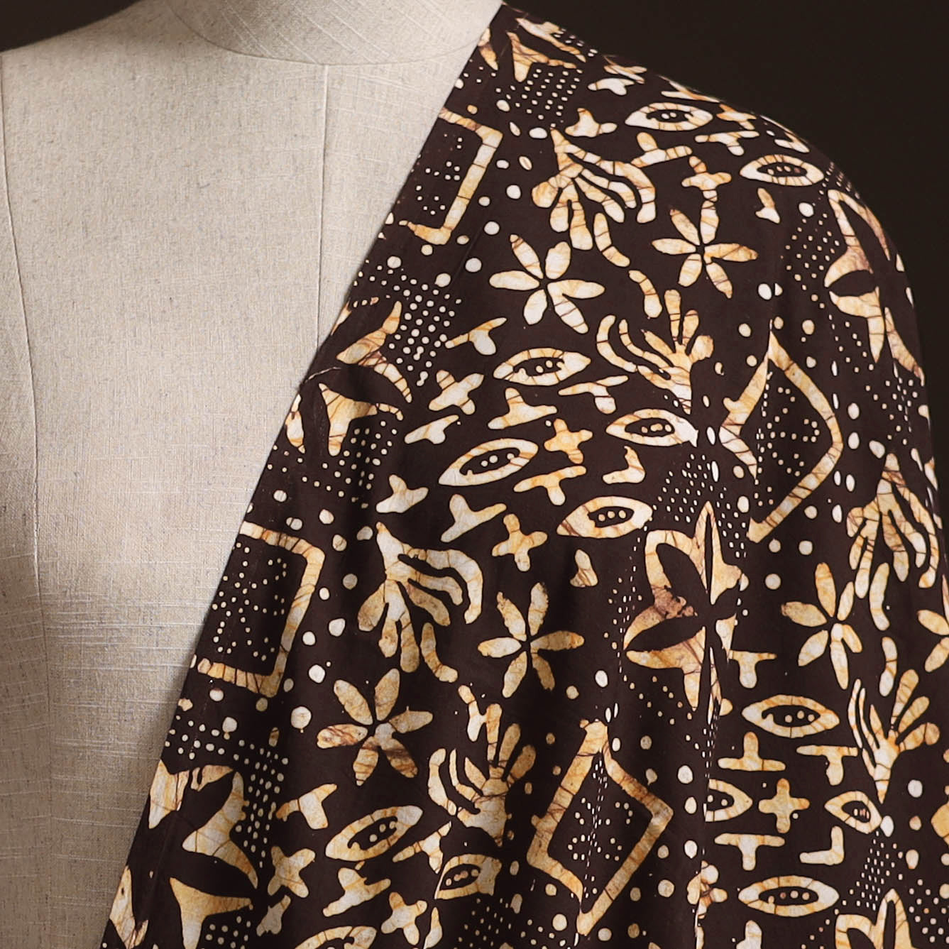 Hand Block Batik Print Cotton Fabric 13