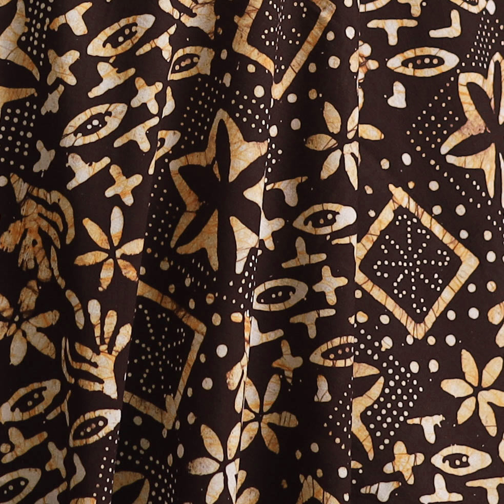 Hand Block Batik Print Cotton Fabric 13
