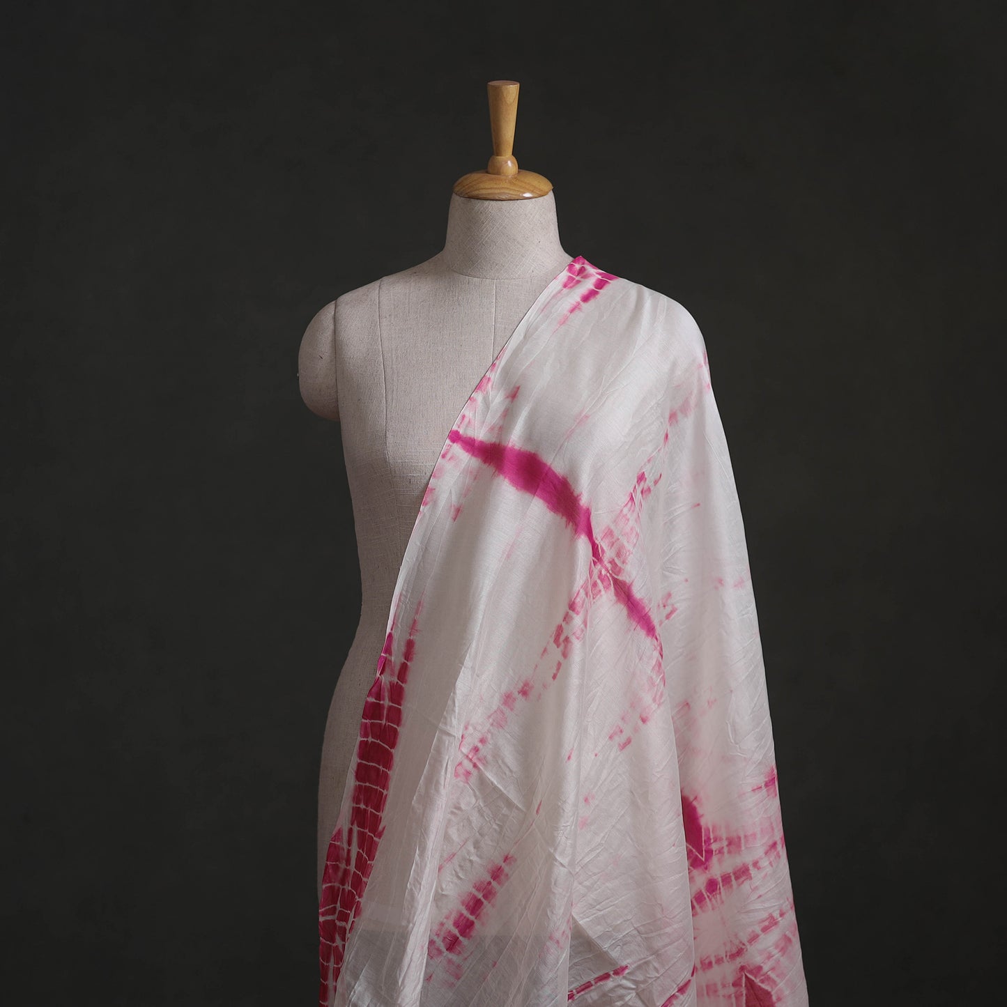 Shibori Tie-Dye Chanderi Silk Fabric 01