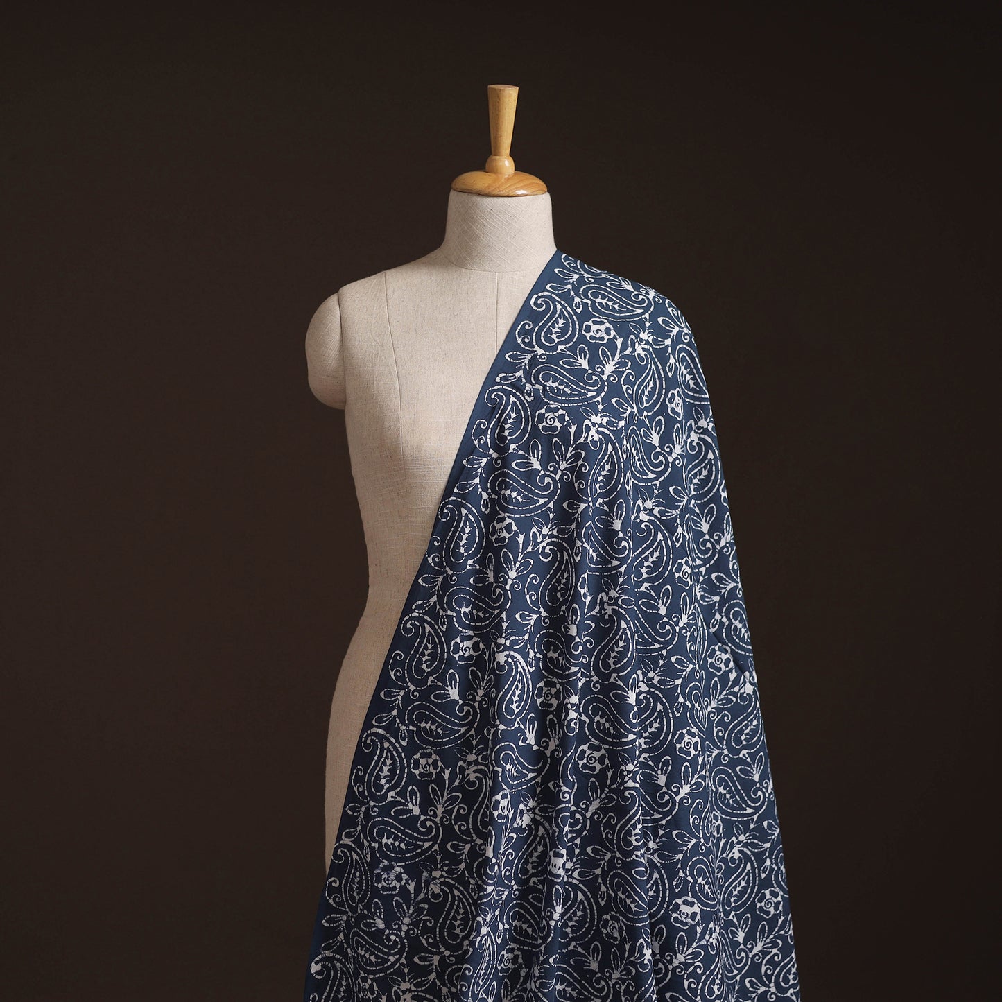 Hand Block Batik Print Cotton Fabric 16